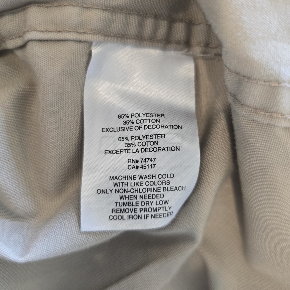 Cabela's Shirt Men's‎ XL Logo Employee Button Down Workwear British Tan Flag.C02 - Picture 9 of 12